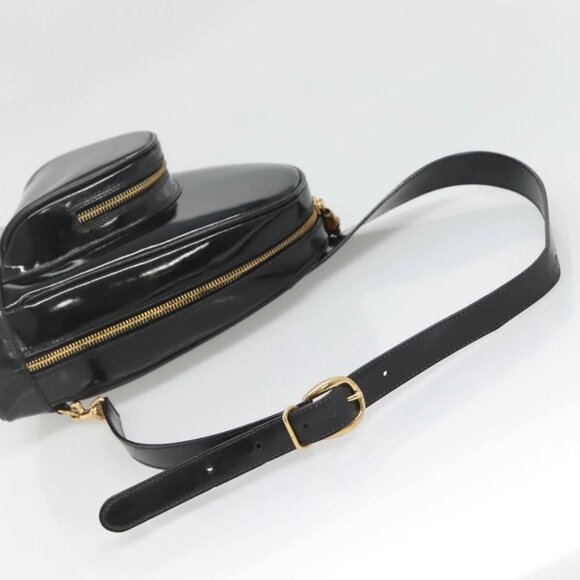 GUCCI Bamboo Body Bag Patent leather Black Gold - Picture 6 of 16